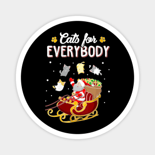 Cats For Everybody Ugly Christmas Cat Magnet